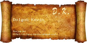 Dolgos Kevin névjegykártya